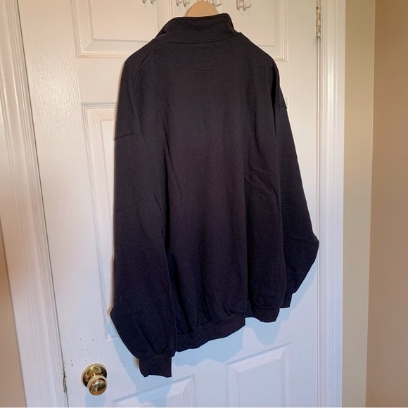 VINTAGE ASH CITY Men's Navy and Red Zip-Up Sweater with Crown Logo XL - Picture 2 of 5